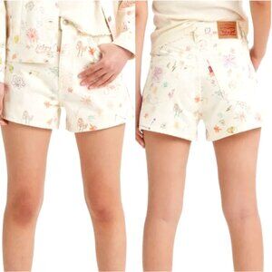 NWT Levis High Waisted Space Doodle Jean Shorts